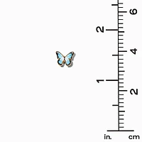 18kt Gold Plated Blue Monarch Butterfly Stud Earrings