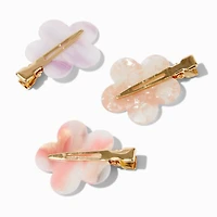 Marble Flower No Crease Hair Styling Clips - 3 Pack