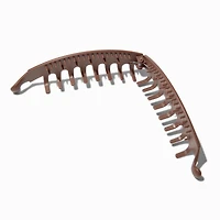 Matte Brown Banana Hair Claw