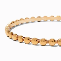 Gold Button Metal Headband