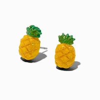 Puffy Pineapple Stud Earrings