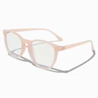 Solar Blue Light Reducing Milky Pink Oval Clear Lens Frames