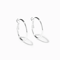 Silver-tone 30mm Hoop Earrings