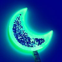 Claire's Club Silver Crescent Moon Glow in the Dark Wand
