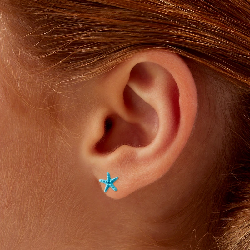 Sea Life Beach Stud Earrings - 10 Pack