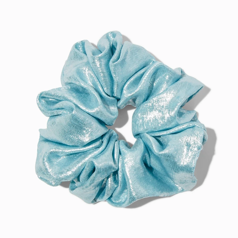 Giant Satin Light Blue Hair Scrunchie