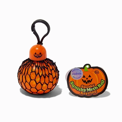 Claire's Exclusive Spooky Squishy Mesh Ball Fidget Toy Keychain - Styles Vary