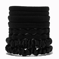 Mixed Black Hair Ties - 8 Pack