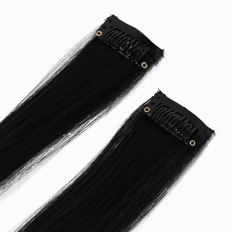 Mini Spiders & Tinsel Halloween Faux Hair Clip In Extensions - 2 Pack