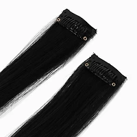 Mini Spiders & Tinsel Halloween Faux Hair Clip In Extensions - 2 Pack