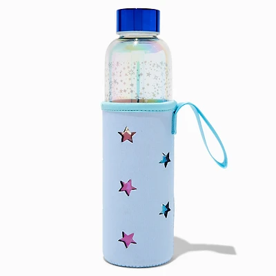 Star Glass Water Bottle with Sleeve