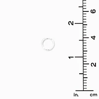 C LUXE by Claire's Sterling Silver 8mm Clicker Hoop Earrings