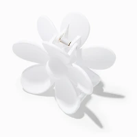 White Matte Flower Hair Claw