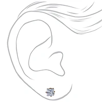 Rose Gold-tone Cubic Zirconia 5mm Square Stud Earrings