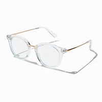 Solar Blue Light Reducing Clear Metal Oval Clear Lens Frames