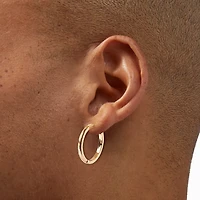 Gold-tone 25mm Flat Hoop Earrings