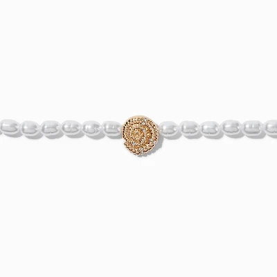 Pearl Conch Shell Pendant Choker Necklace