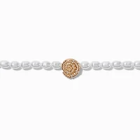 Pearl Conch Shell Pendant Choker Necklace