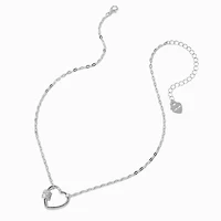 T H E M E x Claire's Silver-tone Heart Carabiner Necklace