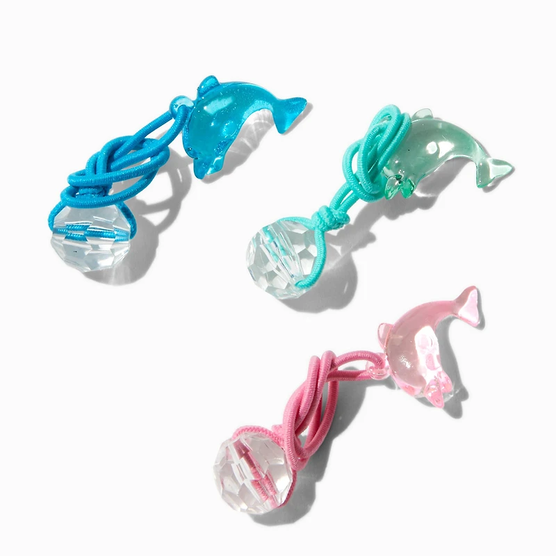 Claire's Club Dolphin Charm Hair Ties - 6 Pack