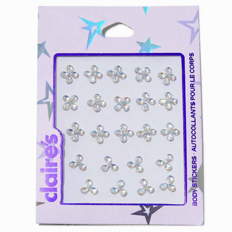 Mini Iridescent Flowers Body Gems