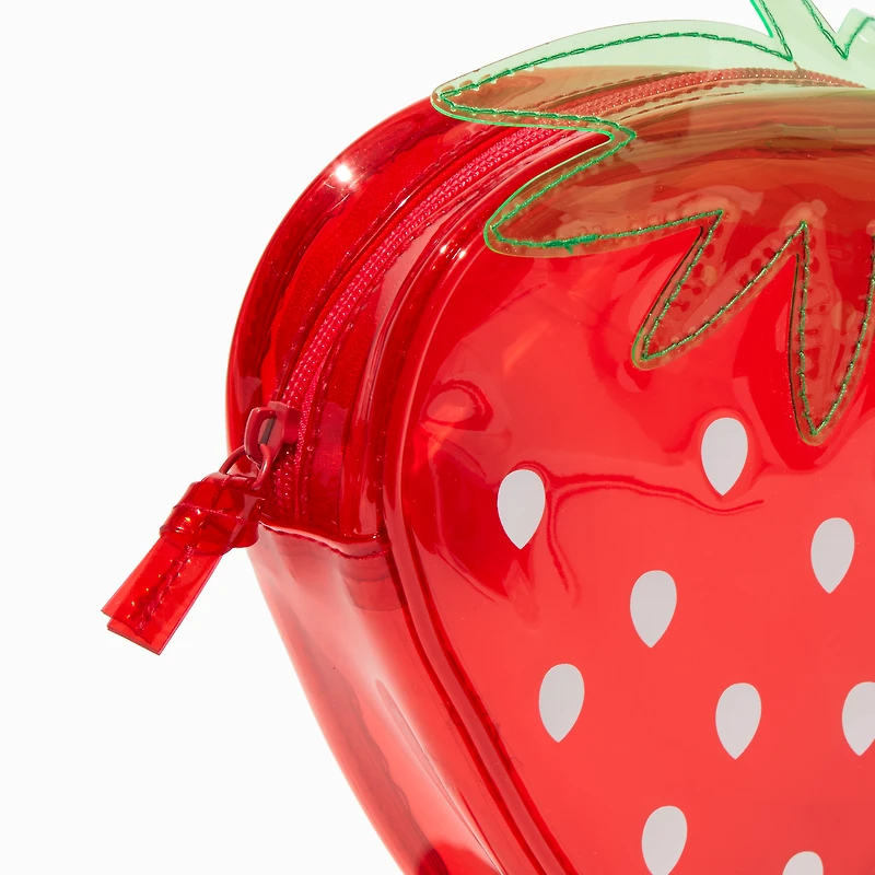 Strawberry Transparent Makeup Bag