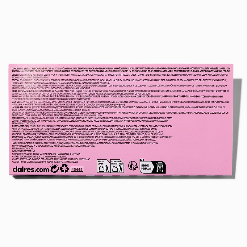 Cool Cucumber Cooling Gel Eye Patches - 2 Pack