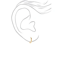 C LUXE by Claire's 18kt Gold Plated 12mm Hoop Earrings