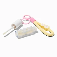 Yellow Daisy Lip Gloss Keychain