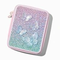 Pink Butterfly Bling Makeup Tin
