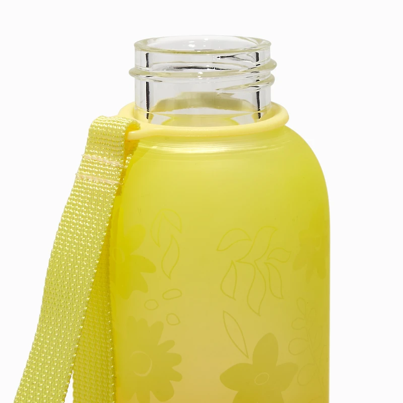 Yellow & Orange Ombré Floral Water Bottle