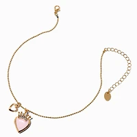 Claire's Club Pink Heart Princess Locket Pendant Necklace
