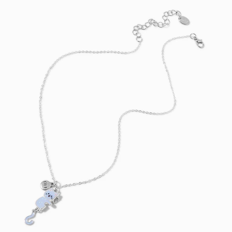 Best Friends Hugging Cats Pendant Necklaces - 2 Pack