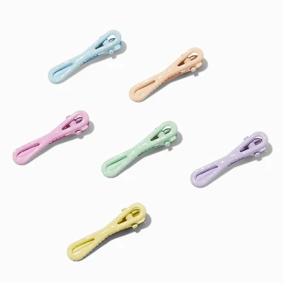 Claire's Club Pastel Loop Hair Clips - 6 Pack
