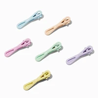 Claire's Club Pastel Loop Hair Clips - 6 Pack