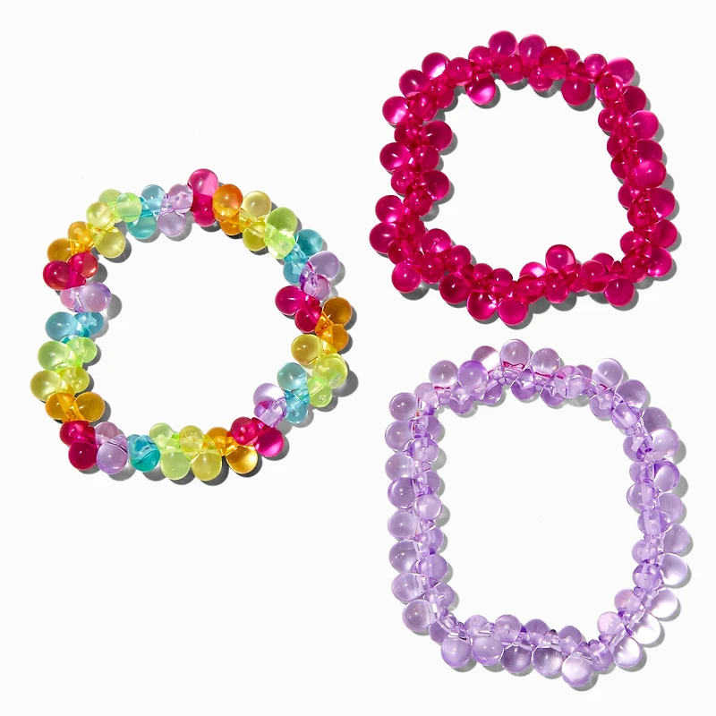 Claire's Club Rainbow Balloon Stretch Bracelets - 3 Pack