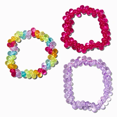 Claire's Club Rainbow Balloon Stretch Bracelets - 3 Pack