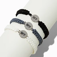 Best Friends Disc Woven Adjustable Cord Bracelets - 3 Pack