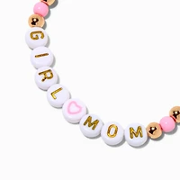 "Girl Mom" Beaded Stretch Bracelet