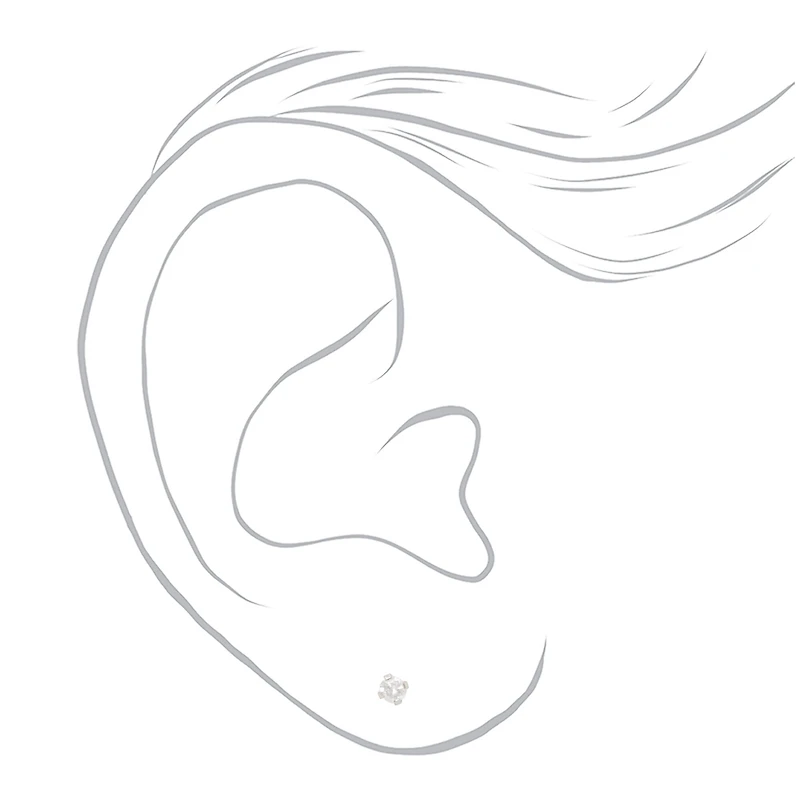 Round Diamond Stud Earrings 1/10 ct. tw. 14kt White Gold