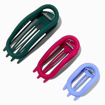 Open Oval Hair Claws - 3 Pack