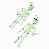 Glow in the Dark Skeleton Drop Earrings