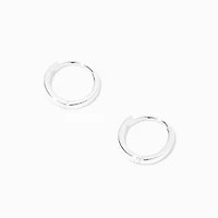 C LUXE by Claire's Sterling Silver 10mm Clicker Hoop Earrings