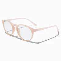 Claire's Club Milky Pink Clear Lens Oval Frames