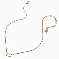 Gold-tone Zodiac Constellation Pendant Necklace - Sagittarius 