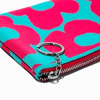 Pink & Blue Groovy Flower Catchall Clutch