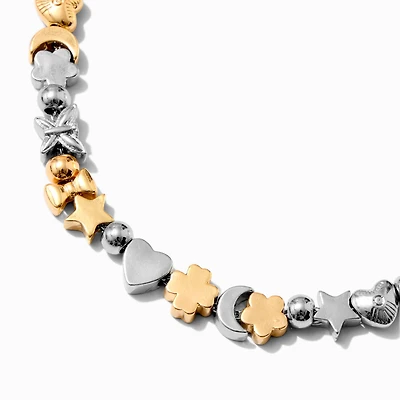 Mixed Metal Charm Necklace