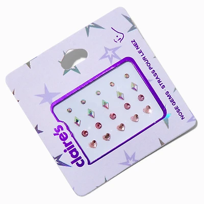 Mixed Stick On Nose Gems - 20 Pack