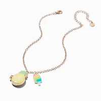 Claire's Club Pineapple Locket Pendant Necklace