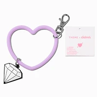 T H E M E x Claire's Purple Heart & Diamond Keychain Clip